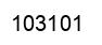 Number 103101 black image