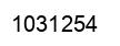 Number 1031254 black image