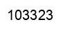 Number 103323 black image