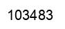 Número 103483 imagen negro