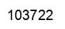 Number 103722 black image
