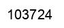 Number 103724 black image