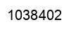 Number 1038402 black image