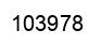 Number 103978 black image