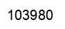 Number 103980 black image