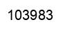 Number 103983 black image