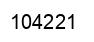 Number 104221 black image