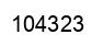 Number 104323 black image