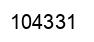 Number 104331 black image