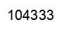 Number 104333 black image