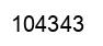 Number 104343 black image