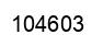 Number 104603 black image
