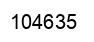 Number 104635 black image