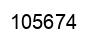 Number 105674 black image