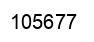 Number 105677 black image