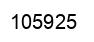 Number 105925 black image