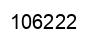 Number 106222 black image