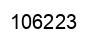 Number 106223 black image