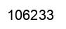 Number 106233 black image