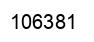 Number 106381 black image