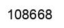 Number 108668 black image