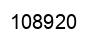 Number 108920 black image