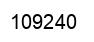 Number 109240 black image