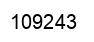 Number 109243 black image