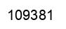 Number 109381 black image