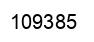 Number 109385 black image