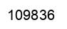 Number 109836 black image