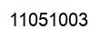 Number 11051003 black image