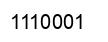 Número 1110001 imagen negro