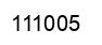 Number 111005 black image
