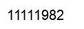 Number 11111982 black image