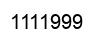 Number 1111999 black image