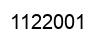 Number 1122001 black image