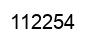 Number 112254 black image