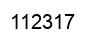 Number 112317 black image