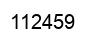 Number 112459 black image