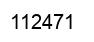 Number 112471 black image
