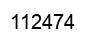 Number 112474 black image