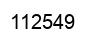 Number 112549 black image