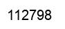 Number 112798 black image
