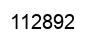 Number 112892 black image