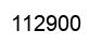 Number 112900 black image