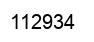 Number 112934 black image