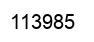 Number 113985 black image