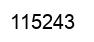 Number 115243 black image