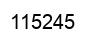 Number 115245 black image